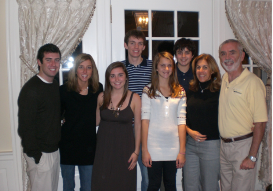 Chuck with his wife and six children
